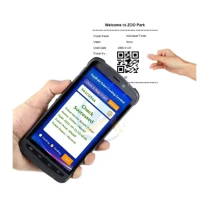 Rugged Handheld QR Code Scanner for Mobile Park Access Control and Ticketing